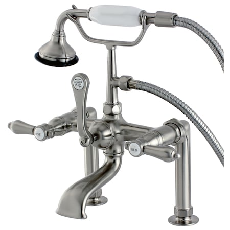 Deck-Mount Clawfoot Tub Faucet, Brushed Nickel, Deck Mount MPN:AE103T8BAL