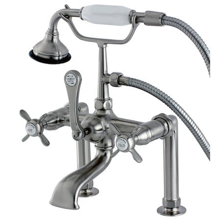 Deck-Mount Clawfoot Tub Faucet, Brushed Nickel, Deck Mount MPN:AE103T8BEX