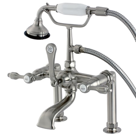 Deck-Mount Clawfoot Tub Faucet, Brushed Nickel, Deck Mount MPN:AE103T8TAL