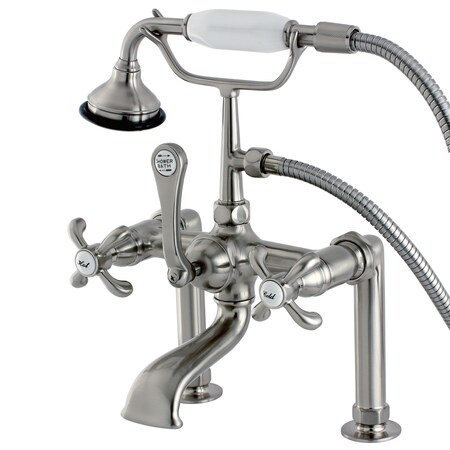 Deck-Mount Clawfoot Tub Faucet, Brushed Nickel, Deck Mount MPN:AE103T8TX