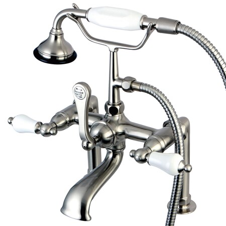 Deck-Mount Clawfoot Tub Faucet, Brushed Nickel, Deck Mount MPN:AE105T8