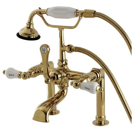 Deck-Mount Clawfoot Tub Faucet, Polished Brass, Deck Mount MPN:AE107T2