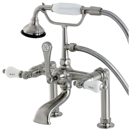 Deck-Mount Clawfoot Tub Faucet, Brushed Nickel, Deck Mount MPN:AE107T8