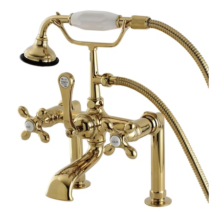 Deck-Mount Clawfoot Tub Faucet, Polished Brass, Deck Mount MPN:AE109T2