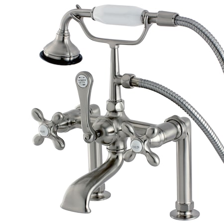 Deck-Mount Clawfoot Tub Faucet, Brushed Nickel, Deck Mount MPN:AE109T8
