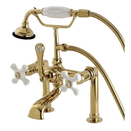 Deck-Mount Clawfoot Tub Faucet, Polished Brass, Deck Mount MPN:AE111T2