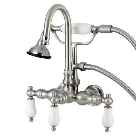 Wall-Mount Clawfoot Tub Faucet, Brushed Nickel, Tub Wall Mount MPN:AE11T8