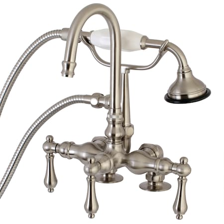 Deck-Mount Clawfoot Tub Faucet, Brushed Nickel, Deck Mount MPN:AE13T8