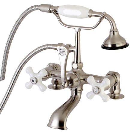 Deck-Mount Clawfoot Tub Faucet, Brushed Nickel, Deck Mount MPN:AE211T8
