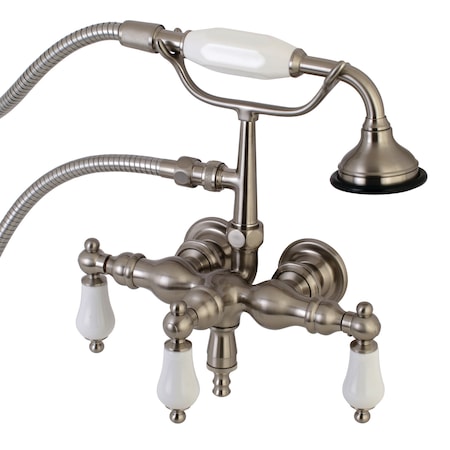 Wall-Mount Clawfoot Tub Faucet, Brushed Nickel, Tub Wall Mount MPN:AE23T8