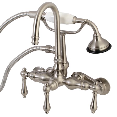Wall-Mount Clawfoot Tub Faucet, Brushed Nickel, Tub Wall Mount MPN:AE301T8