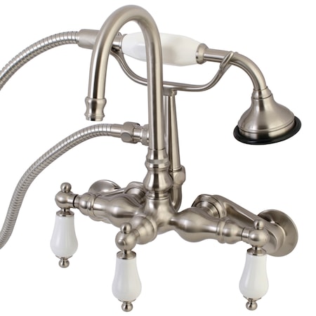 Wall-Mount Clawfoot Tub Faucet, Brushed Nickel, Tub Wall Mount MPN:AE305T8