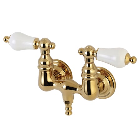 Wall-Mount Clawfoot Tub Faucet, Polished Brass, Tub Wall Mount MPN:AE35T2
