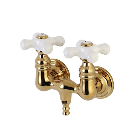 Wall-Mount Clawfoot Tub Faucet, Polished Brass, Tub Wall Mount MPN:AE39T2
