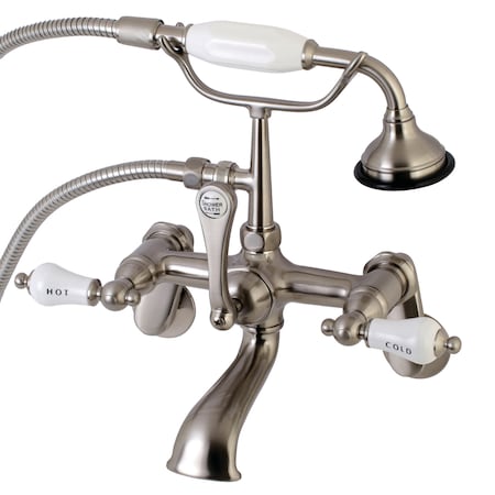 Wall-Mount Clawfoot Tub Faucet, Brushed Nickel, Tub Wall Mount MPN:AE53T8