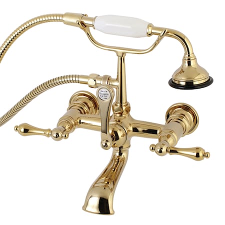 Wall-Mount Clawfoot Tub Faucet, Polished Brass, Tub Wall Mount MPN:AE551T2
