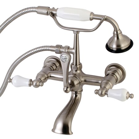 Wall-Mount Clawfoot Tub Faucet, Brushed Nickel, Tub Wall Mount MPN:AE553T8