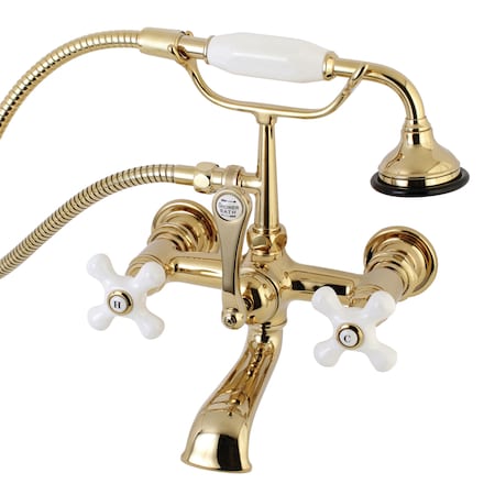Wall-Mount Clawfoot Tub Faucet, Polished Brass, Tub Wall Mount MPN:AE559T2