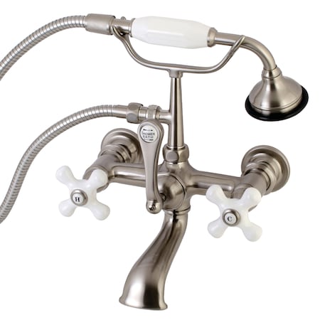 Wall-Mount Clawfoot Tub Faucet, Brushed Nickel, Tub Wall Mount MPN:AE559T8