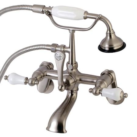 Wall-Mount Clawfoot Tub Faucet, Brushed Nickel, Tub Wall Mount MPN:AE55T8