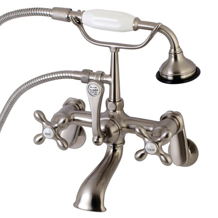 Wall-Mount Clawfoot Tub Faucet, Brushed Nickel, Tub Wall Mount MPN:AE57T8