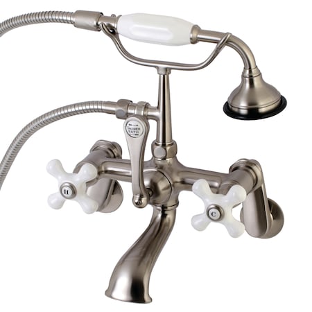 Wall-Mount Clawfoot Tub Faucet, Brushed Nickel, Tub Wall Mount MPN:AE59T8