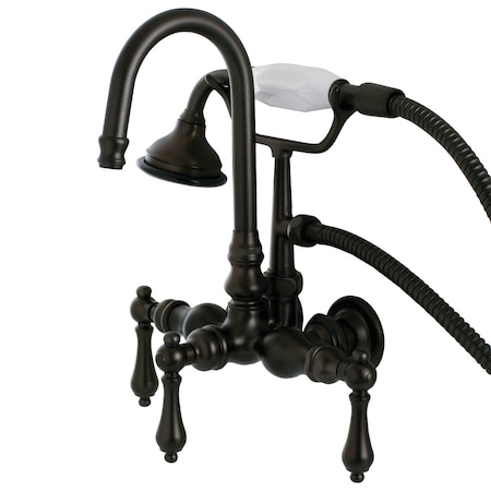 Wall-Mount Clawfoot Tub Faucet, Oil Rubbed Bronze, Tub Wall Mount MPN:AE7T5