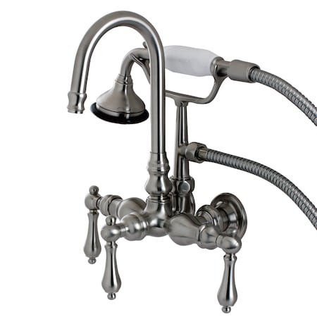 Wall-Mount Clawfoot Tub Faucet, Brushed Nickel, Tub Wall Mount MPN:AE7T8