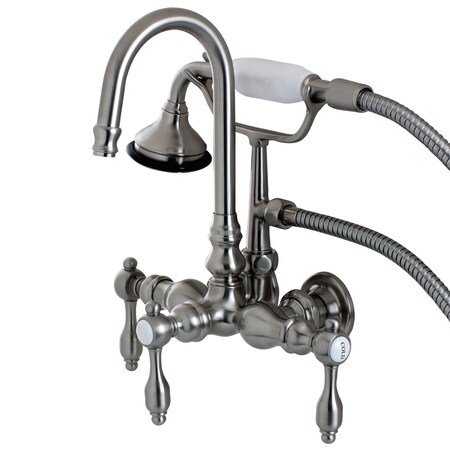 Wall-Mount Clawfoot Tub Faucet, Brushed Nickel, Tub Wall Mount MPN:AE7T8TAL