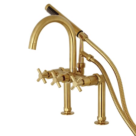 Deck-Mount Clawfoot Tub Faucet, Brushed Brass, Deck Mount MPN:AE8107DX