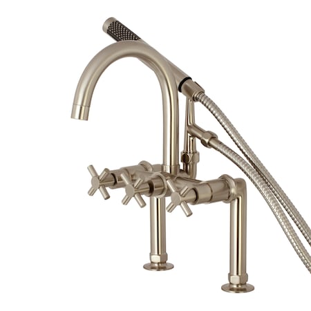 Deck-Mount Clawfoot Tub Faucet, Brushed Nickel, Deck Mount MPN:AE8108DX