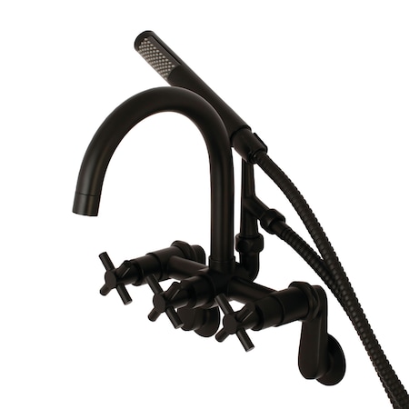 Wall-Mount Clawfoot Tub Faucet, Matte Black, Tub Wall Mount MPN:AE8150DX