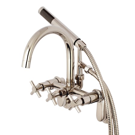Wall-Mount Clawfoot Tub Faucet, Polished Nickel, Tub Wall Mount MPN:AE8156DX