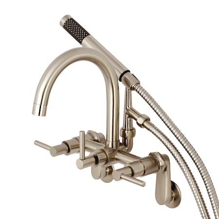 Wall-Mount Clawfoot Tub Faucet, Brushed Nickel, Tub Wall Mount MPN:AE8158DL