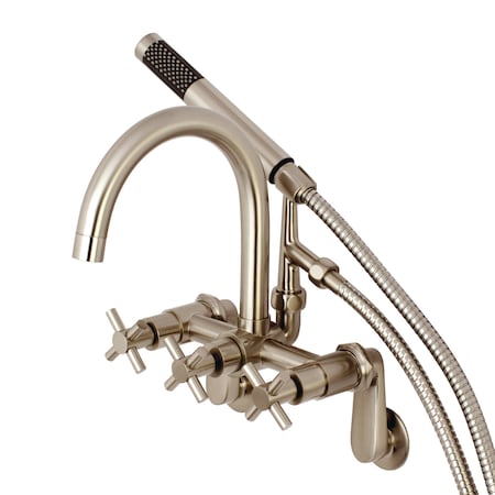 Wall-Mount Clawfoot Tub Faucet, Brushed Nickel, Tub Wall Mount MPN:AE8158DX