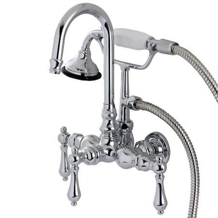 Wall-Mount Clawfoot Tub Faucet, Polished Chrome, Tub Wall Mount MPN:AE8T1