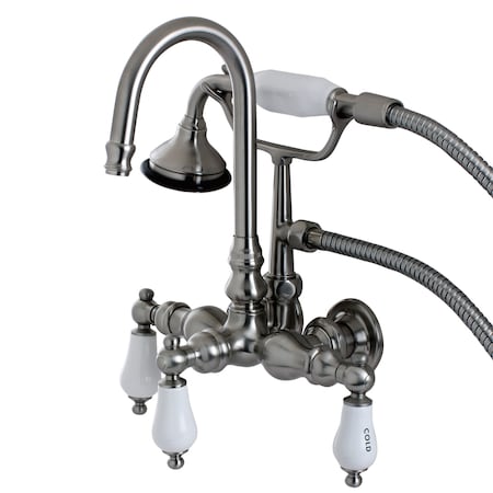 Wall-Mount Clawfoot Tub Faucet, Brushed Nickel, Tub Wall Mount MPN:AE9T8