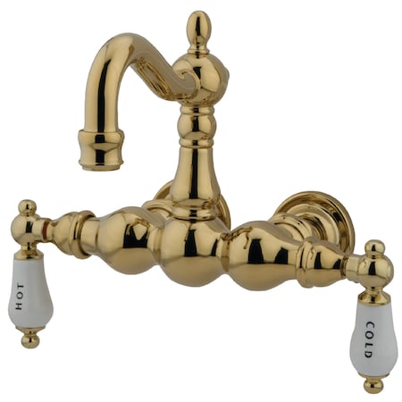 Wall-Mount Clawfoot Tub Faucet, Polished Brass, Tub Wall Mount MPN:CC1003T2