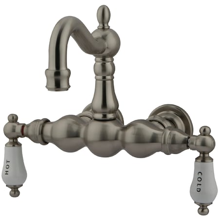 Wall-Mount Clawfoot Tub Faucet, Brushed Nickel, Tub Wall Mount MPN:CC1003T8