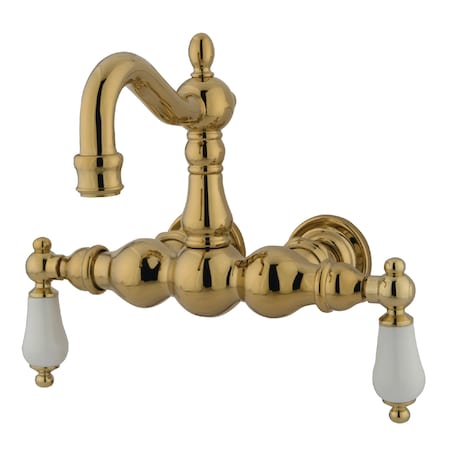 Wall-Mount Clawfoot Tub Faucet, Polished Brass, Tub Wall Mount MPN:CC1005T2
