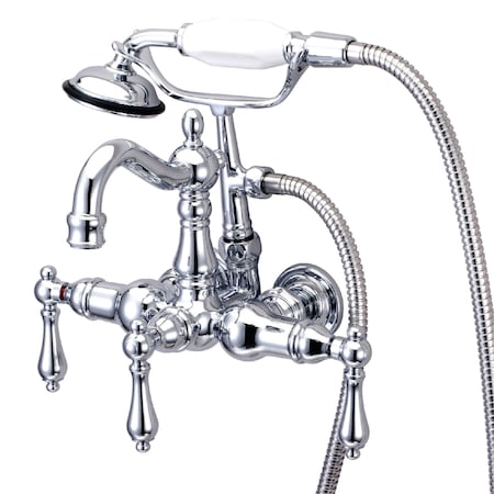 Wall-Mount Clawfoot Tub Faucet, Polished Chrome, Tub Wall Mount MPN:CC1008T1