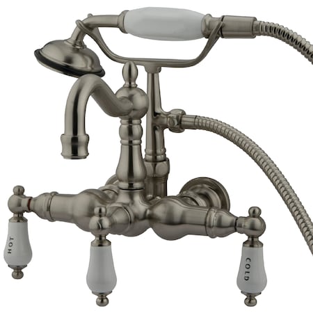 Wall-Mount Clawfoot Tub Faucet, Brushed Nickel, Tub Wall Mount MPN:CC1009T8