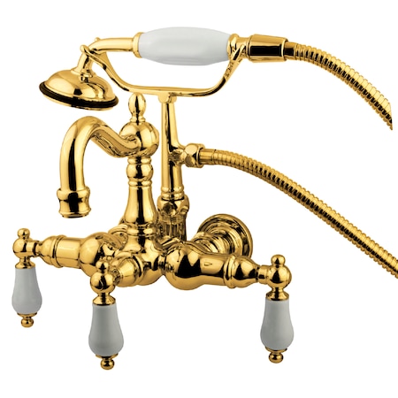 Wall-Mount Clawfoot Tub Faucet, Polished Brass, Tub Wall Mount MPN:CC1011T2
