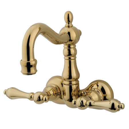 Wall-Mount Clawfoot Tub Faucet, Polished Brass, Tub Wall Mount MPN:CC1071T2
