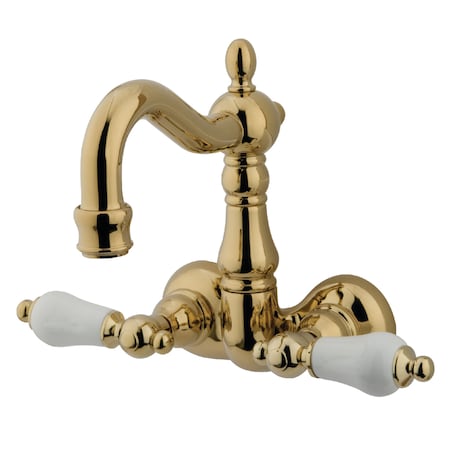 Wall-Mount Clawfoot Tub Faucet, Polished Brass, Tub Wall Mount MPN:CC1075T2