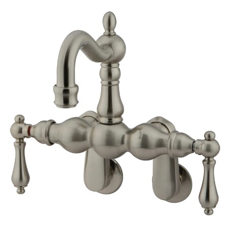 Wall-Mount Clawfoot Tub Faucet, Standard, 3-3/8