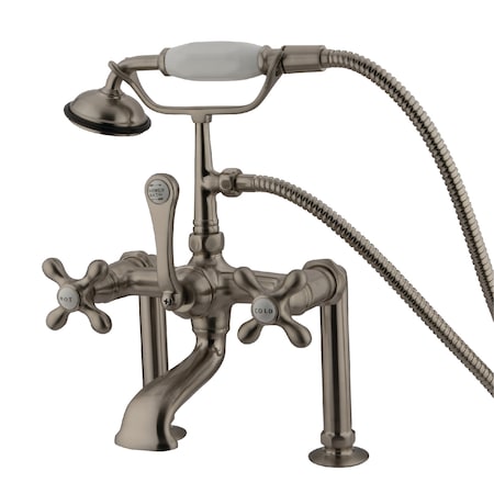 Deck-Mount Clawfoot Tub Faucet, Brushed Nickel, Deck Mount MPN:CC109T8