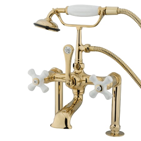 Deck-Mount Clawfoot Tub Faucet, Polished Brass, Deck Mount MPN:CC111T2