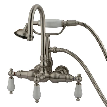 Wall-Mount Clawfoot Tub Faucet, Brushed Nickel, Tub Wall Mount MPN:CC11T8