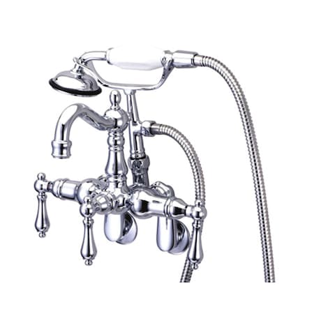 Wall-Mount Clawfoot Tub Faucet, Polished Chrome, Tub Wall Mount MPN:CC1302T1
